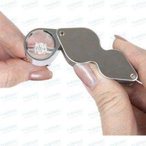 Thermo – Dual Eye Loupe Swivel Type Magnifier Lens, Magnifying Glass, Hand-held Portable, (12mm=20x & 18mm=10x)